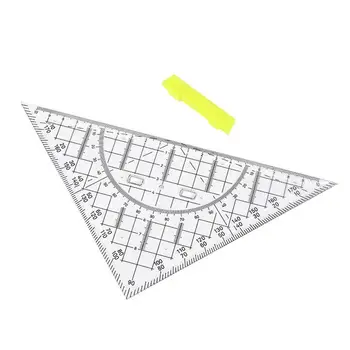 Триъгълна Линия За Рисуване Инструменти За Рисуване на Геометрията на Триъгълника 22 см Математически Транспортир Училищна Състав За Антични Шиене на Рязане